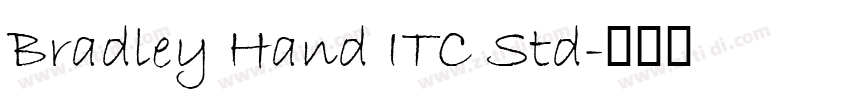 Bradley Hand ITC Std字体转换